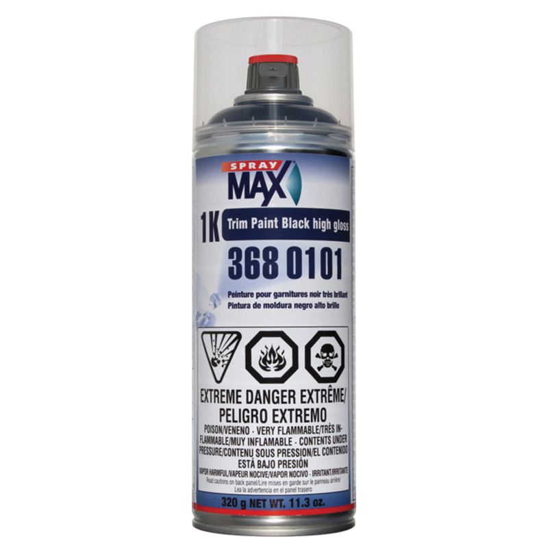 SprayMax® 3680101 1K Trim Paint, Gloss Black