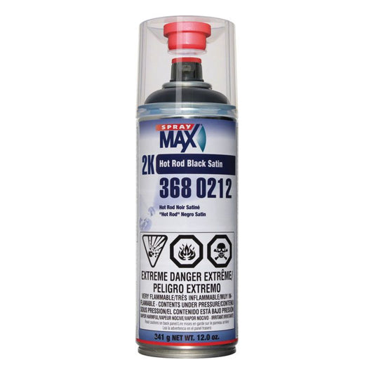 SprayMax® 3680212 2K Hot Rod Spray Paint, Black