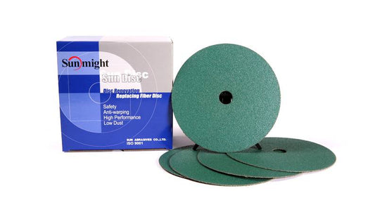 Sunmight Sundisc Closed Coated Fiber Disc, 5 in, Alumina Zirconia, Attachment